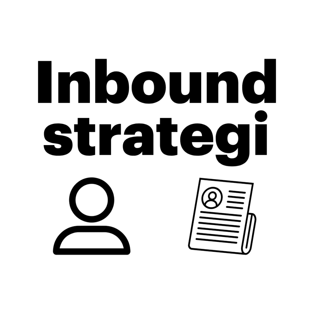 Ikon for inbound marketing strategi