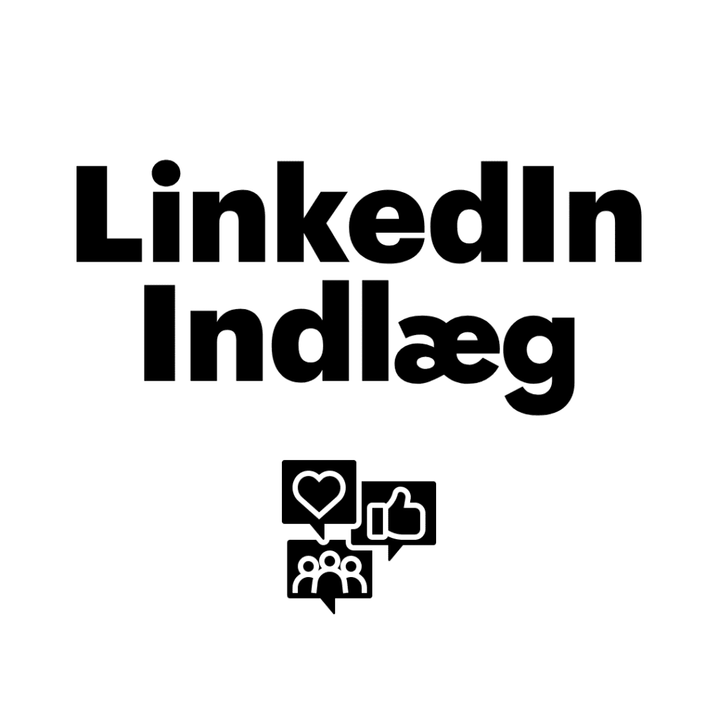 Ikon der kombinerer LinkedIn med markedsføringsindlæg