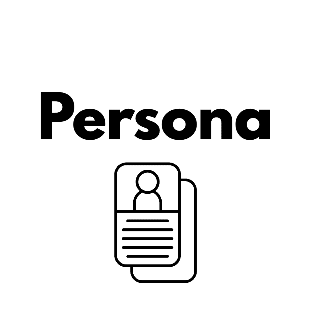 Ikon der repræsenterer persona og målgruppeanalyse