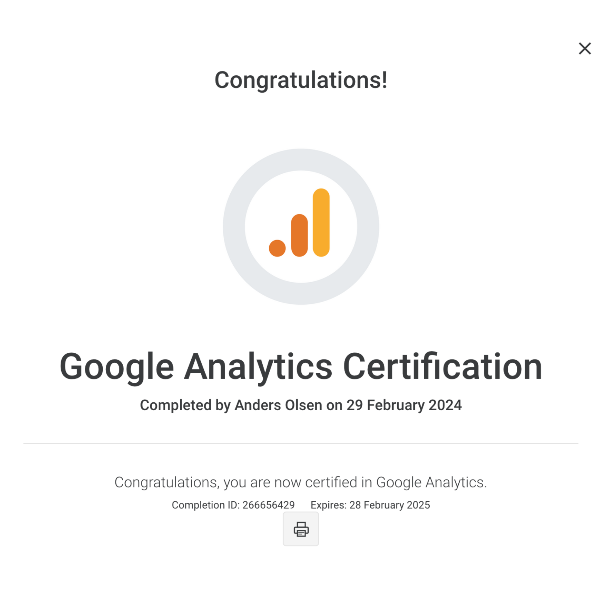 Om migGoogle Analytics Certification